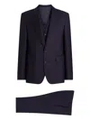 Dolce & Gabbana Single-breasted Micro-patterned Wool Suit In Blue