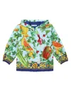 Dolce & Gabbana Teen Girls Blue Farmer Print Jacket In Blue