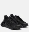 Dolce & Gabbana Fast Leather-trimmed Sneakers In Black