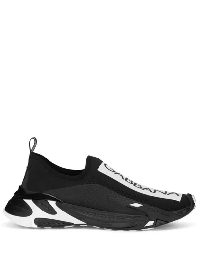 Dolce & Gabbana Fast Mesh Sneakers In Black