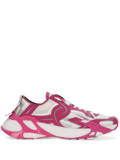 Dolce & Gabbana Fast Panelled Low-top Sneakers In Pink