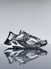 Dolce & Gabbana Two-tones Fabric Dragon Sneakers For Men In Black