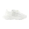 Dolce & Gabbana Accelerate Fabric Sneakers Leather Inserts In White