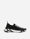Dolce & Gabbana Fast Sneakers With Fusible Rhinestones In Black