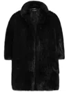 Dolce & Gabbana Faux-fur Coat In Black