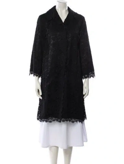 Pre-owned Dolce & Gabbana Faux Fur Coat In Black
