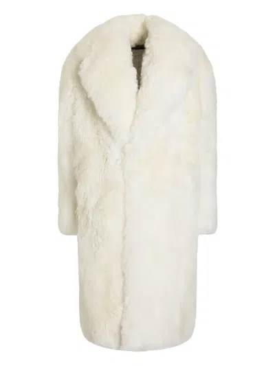 Dolce & Gabbana Faux-fur Coat In Neutral
