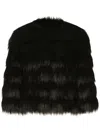 Dolce & Gabbana Faux Fur Cropped Jacket Long Sleeves