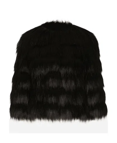 DOLCE & GABBANA DOLCE  GABBANA FAUX FUR JACKET
