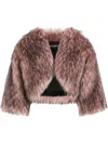 Dolce & Gabbana Faux-fur Jacket In Pink