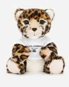 Dolce & Gabbana Faux Fur Leopard Soft Toy Mascot In Multicolor