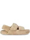 Dolce & Gabbana Sandalen Mit Faux Fur In Neutrals