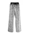 Dolce & Gabbana Faux-fur Tailored-cut Trousers In Gray