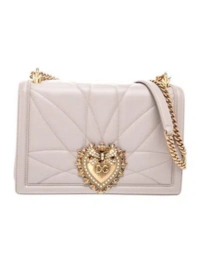 Pre-owned Dolce & Gabbana Faux Pearl Devotion In Neutral