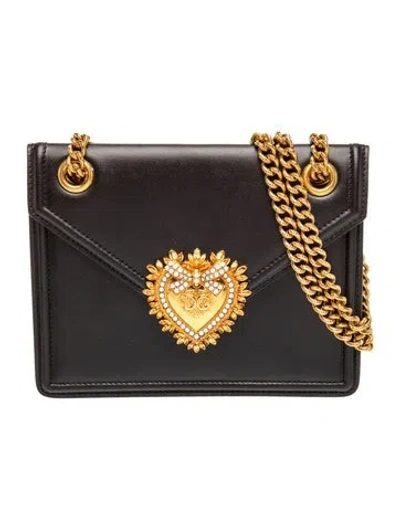 Pre-owned Dolce & Gabbana Faux Pearl Shoulder Bag In Black