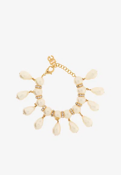 Dolce & Gabbana Faux-pearl Embellished Bracelet In Multi