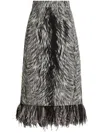 Dolce & Gabbana Charmeuse Midi Pencil Skirt In Grey