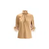 DOLCE & GABBANA FEATHERS BLOUSE