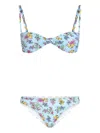 Dolce & Gabbana Floral-print Twist Bikini In Multi