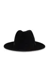 Dolce & Gabbana Logo Fedora Hat In Lapin Felt In Nero