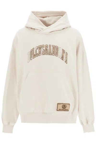 Dolce Gabbana Felpa Con Cappuccio E Ricamo Logo Modesens