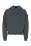Dolce & Gabbana Cotton Sweatshirt In Grigio