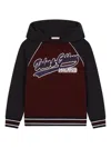 Dolce & Gabbana Boy's Varsity Logo-print Hoodie In Black