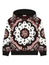 Dolce & Gabbana Jersey Hoodie With Bandanna Print In Black