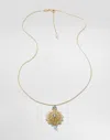 Dolce & Gabbana Filigree Necklace 18-carat Yellow Gold And Aquamarines In Gold