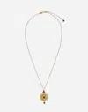 Dolce & Gabbana Pizzo Pendant In Yellow Gold And Rhodolite Garnets Gold Female Onesize In Gold