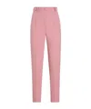 Dolce & Gabbana Fine Cut Pair Of Wool Crepe Trousers In Pink