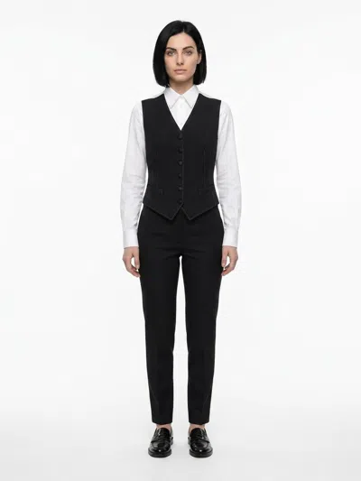 Dolce & Gabbana Fine Fabric Waistcoat In Black