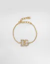 Dolce & Gabbana Fine Link Bracelet With Dg Logo In Gold