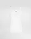 Dolce & Gabbana Classic Fit Cotton Blend Tank Top With Ribbed Texture In White