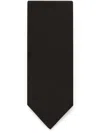 Dolce & Gabbana Fine-ribbed Silk Tie In Black
