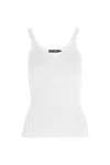 Dolce & Gabbana Ribbed Tank Top In White