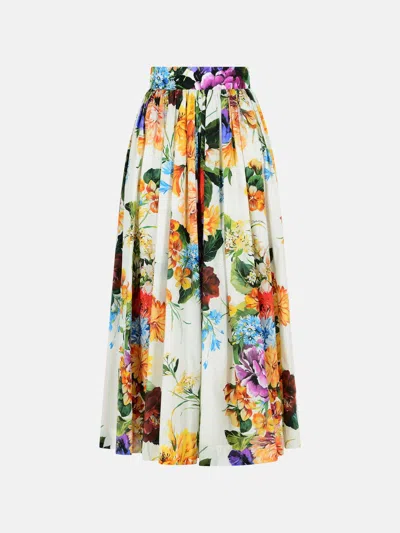 Dolce & Gabbana 'fiorata' Multicolor Cotton Skirt