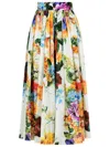 Dolce & Gabbana Fiorata Multicolor Cotton Skirt In Multi
