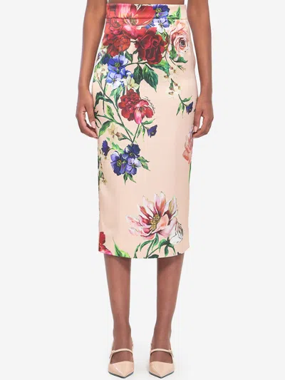 DOLCE & GABBANA FIORI PRINT MIDI SKIRT