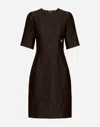 Dolce & Gabbana Floral Motif Midi Dress In Black