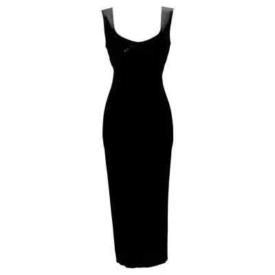 Pre-owned Dolce & Gabbana Fitted Black Cocktail Dress