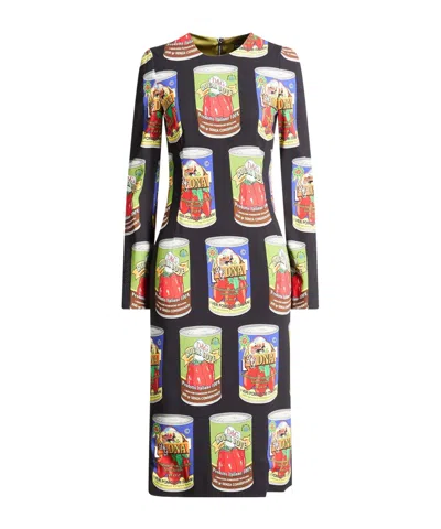 Dolce & Gabbana Fitted Colorful Dress In Multi