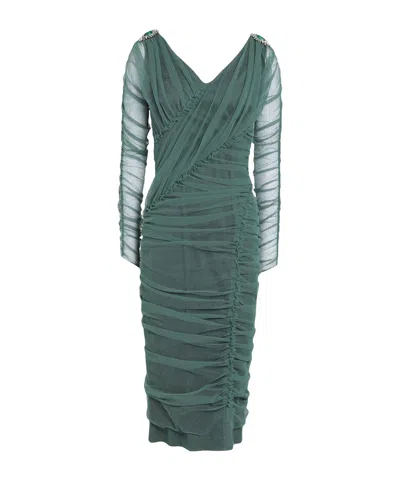 Dolce & Gabbana Fitted Dress In Green
