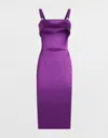 Dolce & Gabbana Satin Dress In Purple