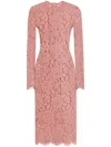 Dolce & Gabbana Women Branded Floral Cardonetto Lace Sheath Dress