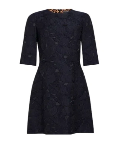 Dolce & Gabbana Fitted Short-sleeved Dress In Black