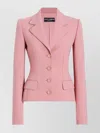 Dolce & Gabbana Tailored Single-breasted Jacket Flap Pockets In Pink