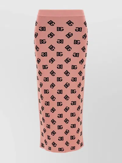 DOLCE & GABBANA FITTED SKIRT WITH ELASTIC WAISTBAND AND RIBBED HEM