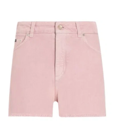 Dolce & Gabbana Five-pocket Denim Shorts In Pink