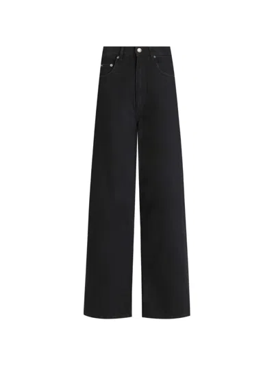 Dolce & Gabbana Five-pocket Wide-leg Jeans In Black